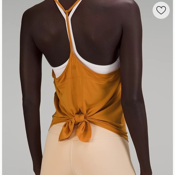 Lululemon Modal-Silk Yoga Tank Top Autumn Orange 6 NWT - Picture 4 of 7